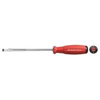 Screwdriver for slot-head, with 2-component SwissGrip handle  8 mm