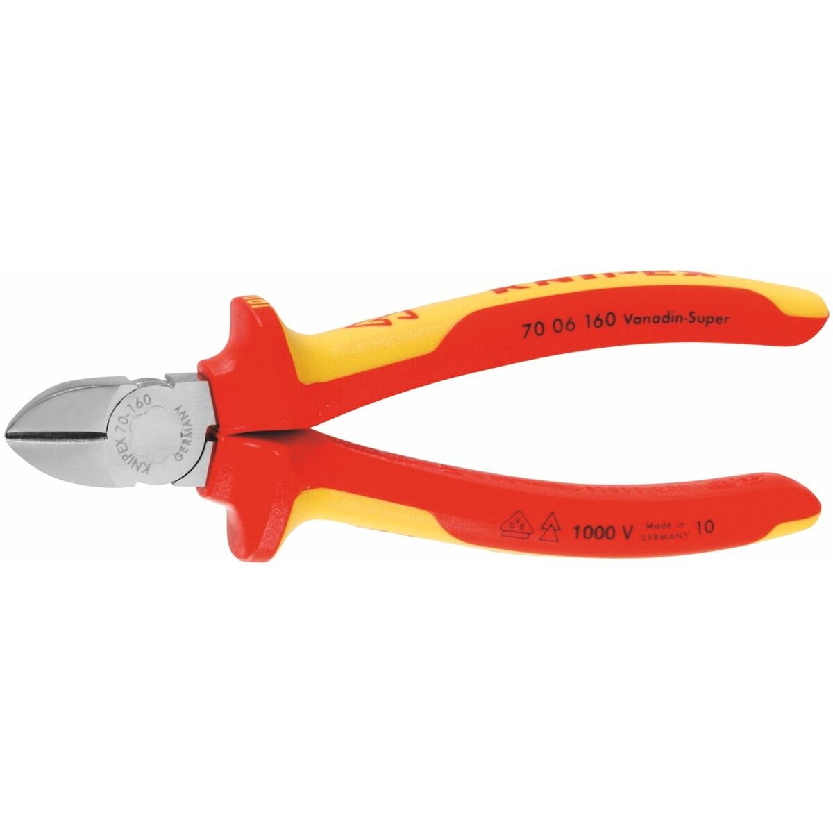 Side cutter, chrome-plated VDE insulated 125 mm