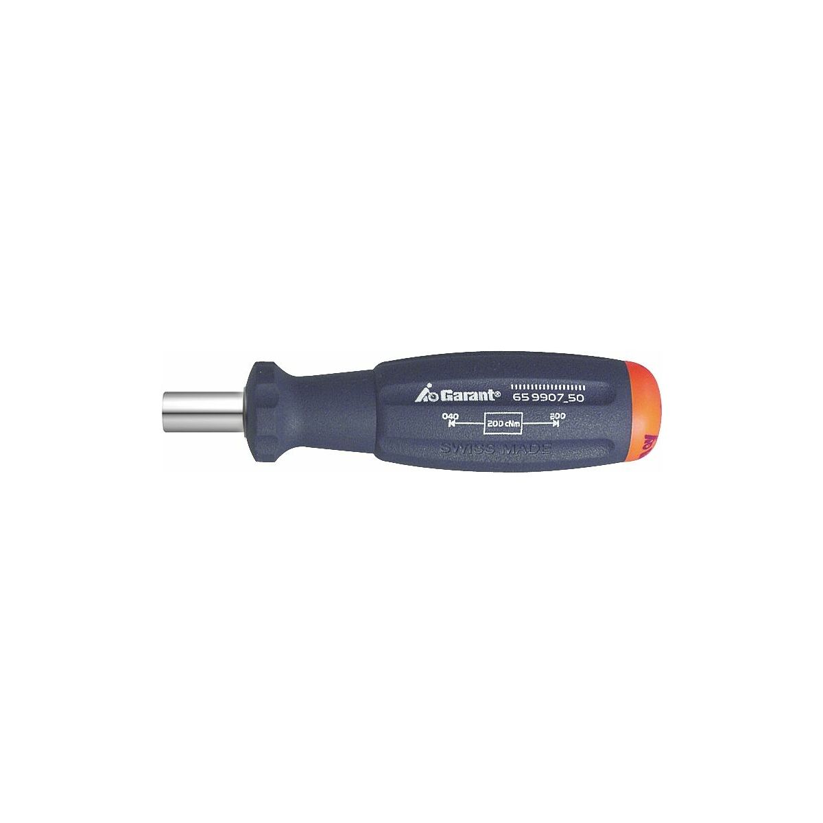 Torque screwdriver without scale, to take D 6.3 bits