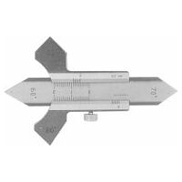 Weld seam gauge with slide, stainless steel