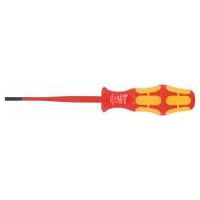 Electrician’s screwdriver for slot-head, reduced blade ⌀, with Kraftform handle fully insulated 4 mm