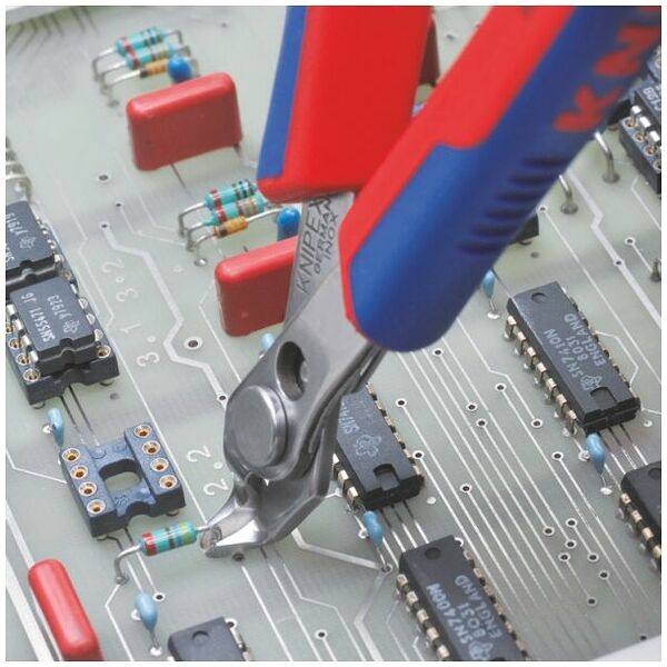 Stranske ščipalne klešče za elektronike Super Knips® zakrivljene 60° 125 mm