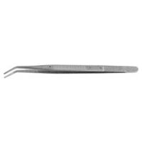 Tweezers with narrow tips angled, 150 mm, Form 22b