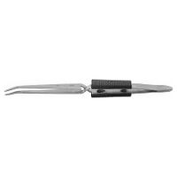 Cross-lock tweezers rounded / angled tips, 160 mm  AM