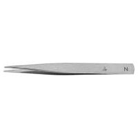 Tweezers, rounded tips 1 mm wide, 125 mm  N