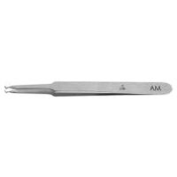 Tweezers shouldered / pointed bevelled gripping surface, 115 mm  AM
