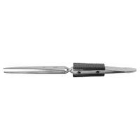 Cross-lock tweezers rounded / straight tips, 160 mm  AM
