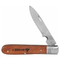 Cable knife with wooden handle, folding