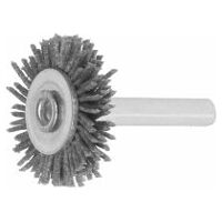 Wheel brush with shank micro-abrasive SiC 120 grit