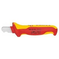 Cable stripping knife VDE insulated, hooked blade