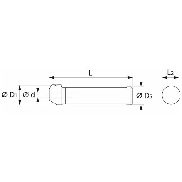 Cutter holder  ⌀ d = 6 mm