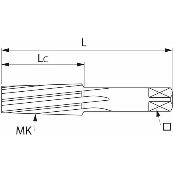 Reibahle MK 0 Reamer MT 0 HSS Morse Taper 