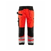 High Vis Arbeitshose High Vis Rot/Schwarz C148