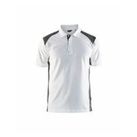 Polo Shirt Weiß/Dunkelgrau L
