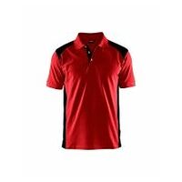 Polo Shirt Rot/Schwarz 4XL