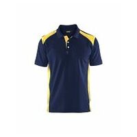 Polo Shirt Marineblau/ High Vis Gelb XXL
