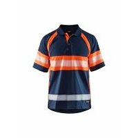 UV Polo Shirt High Vis Klasse 1 Marineblau/Orange 4XL