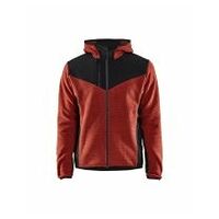 Knitted Jacket with Softshell Burned Red/Black 4XL