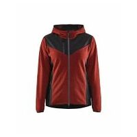 Knitted women's jacket Burned Red/Black L