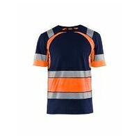 High Vis T-Shirt Marineblau/Orange XXXL