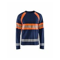 High Vis Shirt langärmelig Marineblau/Orange L