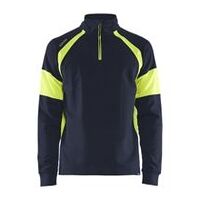 Sweat-shirt avec empiècements haute visibilité bleu marine/jaune haute visibilité 5XL