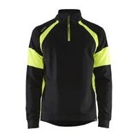 Sweat-shirt avec empiècements haute visibilité noir/jaune haute visibilité 5XL