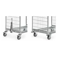 Shaft, tow hitch for storeroom trolleys