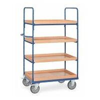 Shelved trolley with boxes
