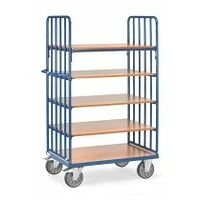 Shelved trolley with tubes