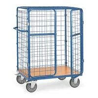 Parcel cart, double wing doors and roof