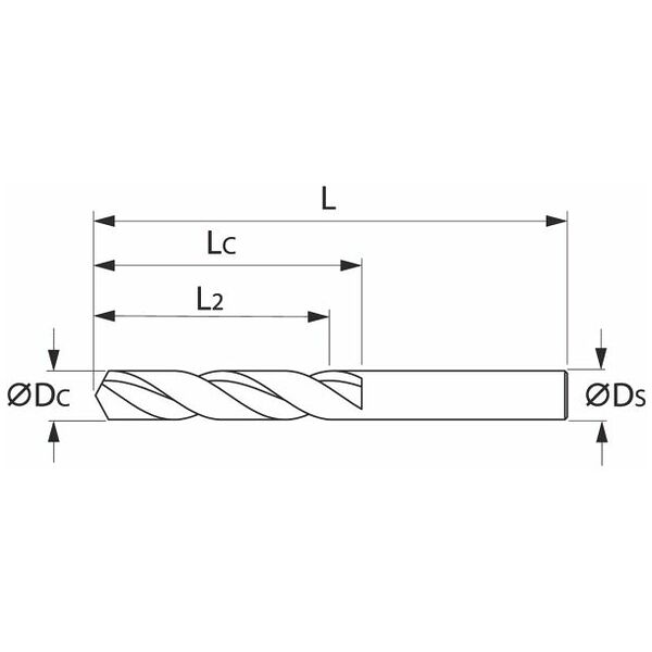 Foret hélicoïdal type embout HSS rectifié 4,2mm VÖLKEL 1 PCS