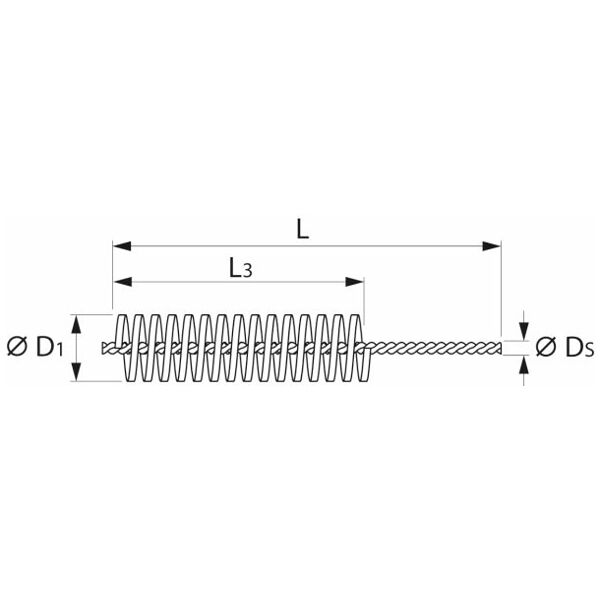Ščetka za cevi INOX-žica 0,12 mm