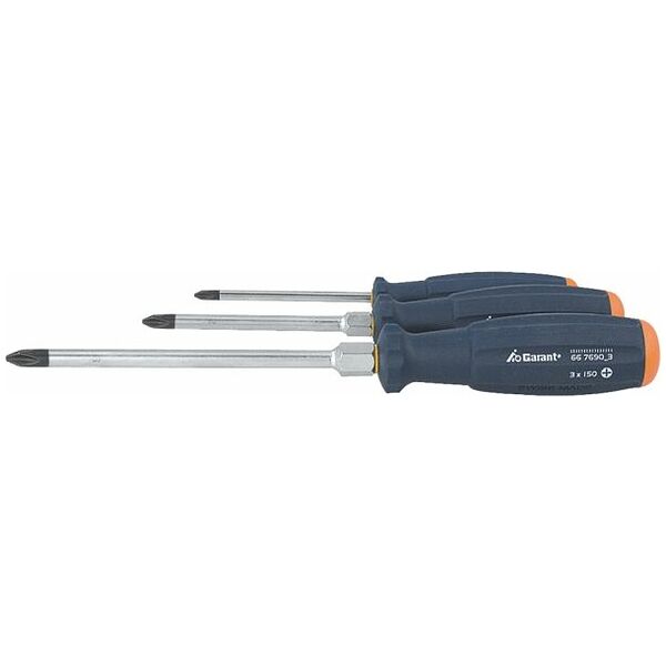 Phillips screwdriver set with 2-component Santoprene handle 3 GARANT