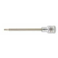 Screwdriver socket, hexagon, long, 1/2 inch with retainer ball