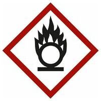 Gefahrstoffsymbol Flamme über Kreis