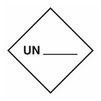 Contrassegno di merce pericolosa ONU da scrivere manualmente