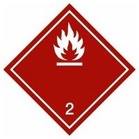 Märkning för farligt gods Brandfarliga gaser