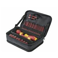 Tool set slimVario® electric mixed, 32 pcs. incl. multifunctional bag