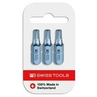 PrecisionBits, vonkajší šesťhran podľa DIN ISO 1173 forma C 6.3 (1/4″) 3 kusov v balení Self-Service