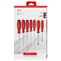 SwissGrip screwdriver set for slotted and Phillips screws, in a high-quality cardboard box