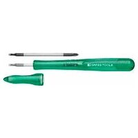 Insider Pen – Pocket Tool, schlanker Griff mit Umsteckklinge PB 53, mit Schutzkappe, für kleine Schlitz- und Phillips-Schrauben