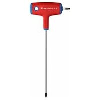 Cross-handle screwdriver with lateral drive for Torx® screws