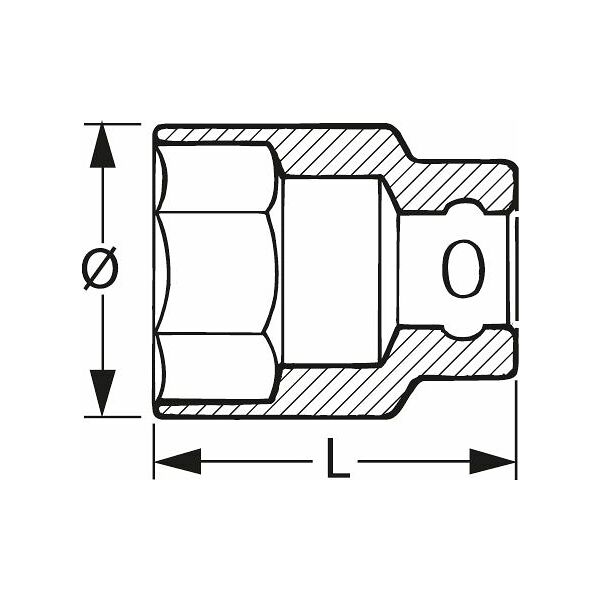 6-kant-Einsatz 3/8 Zoll Surface Drive