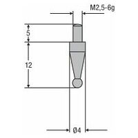 Merilni vložek M2, 5 mm kroglica ø 2,5 mm