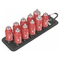 Bit socket set 3/8 inch square drive VDE-insulated 10 pieces 10