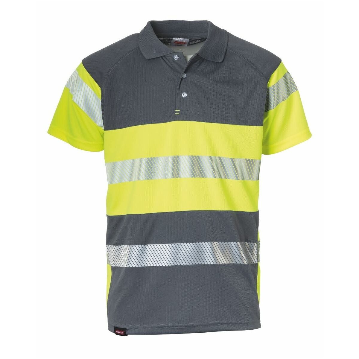 Warnschutz Polo-Shirt Warnschutz-Poloshirt Warnschutzkleidung mit Strichreflex