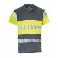 High visibility polo shirt  grey / yellow