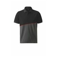 Polo-Shirt  dunkelgrau / schwarz / rot