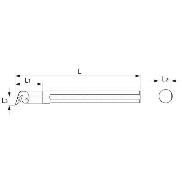 Invändig skärhållare i HM höger 10/11 mm GARANT